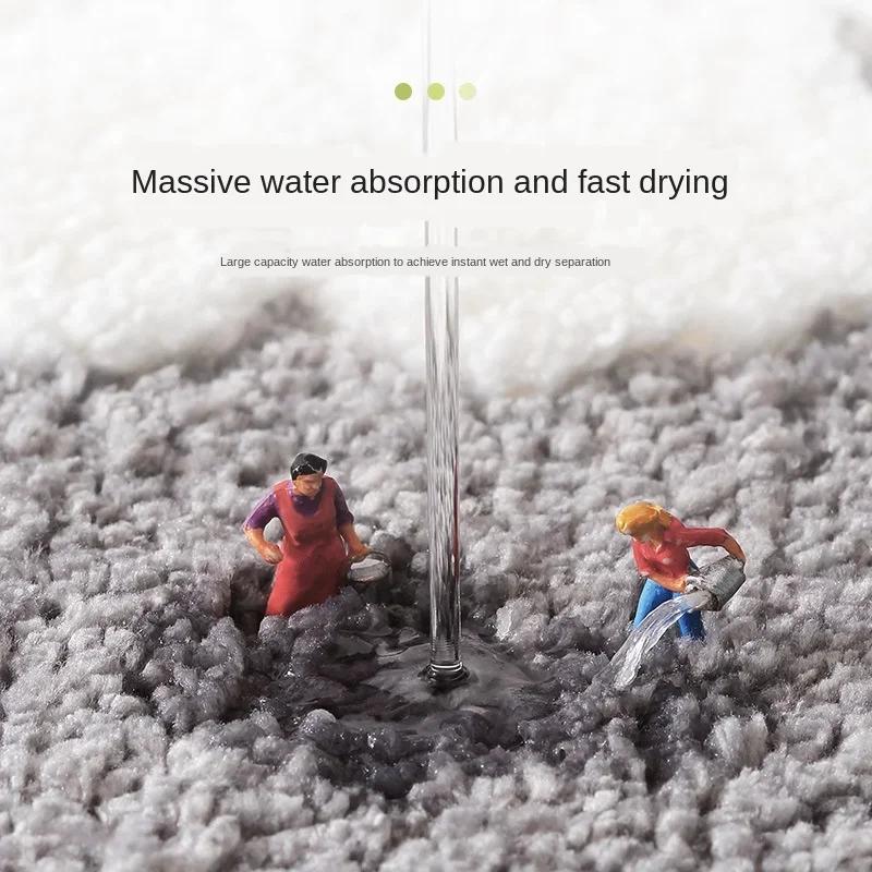 Daisy Bath Rug - 3D Embossed Texture Bathroom Carpet, High-Capacity Absorption & Fast Dry Tech with High-Density Flocking