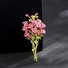 Creative Give You A Bouquet Of Rose Brooches Beautiful Bouquet Pink Enamel Pins Party Office Brooch Pins Gifts For Women Girls