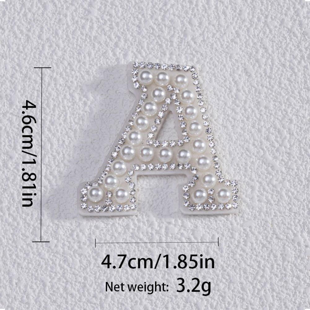 Pearl Letters Clothes Letter Alphabet Embroidery Sparkle