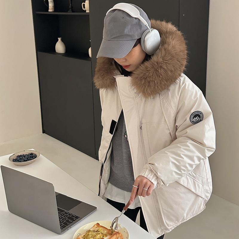 Vinter Dunjakke Dame Mellomlang Verktøy Student Vattert Jakke Vattert Jakke Jakke Fortykket Jakke