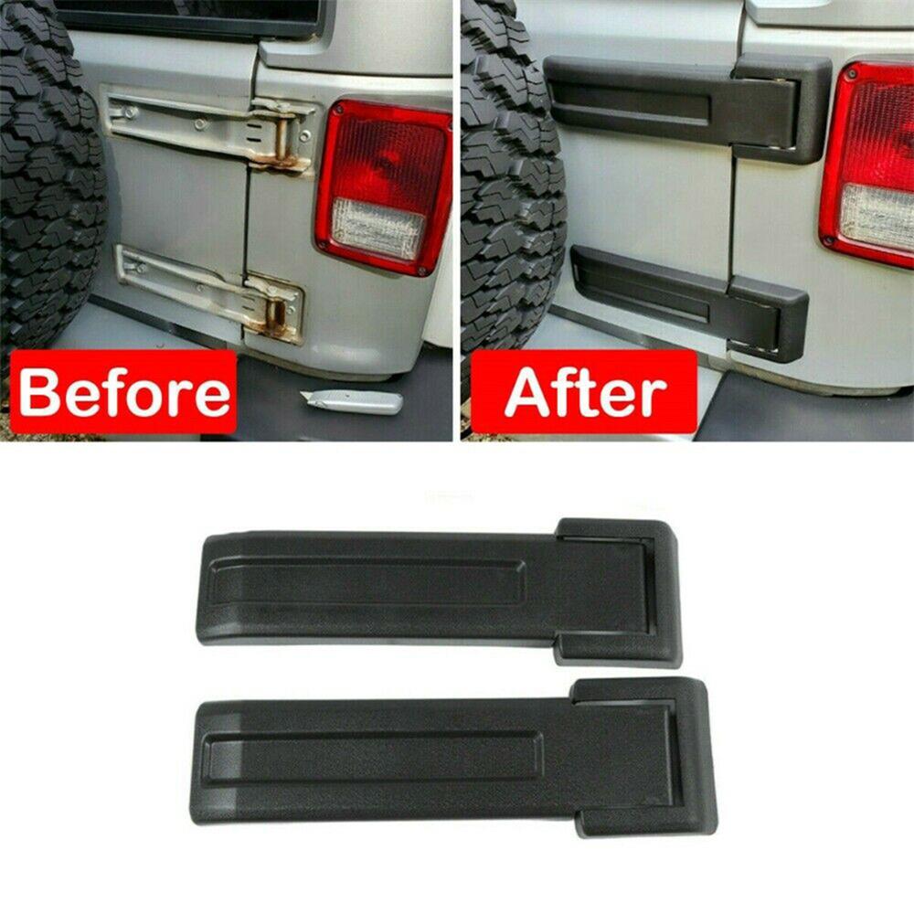 Rear Upper + Lower Tailgate Hinge Covers Trim For 2007-2017 Jeep Wrangler JK JKU