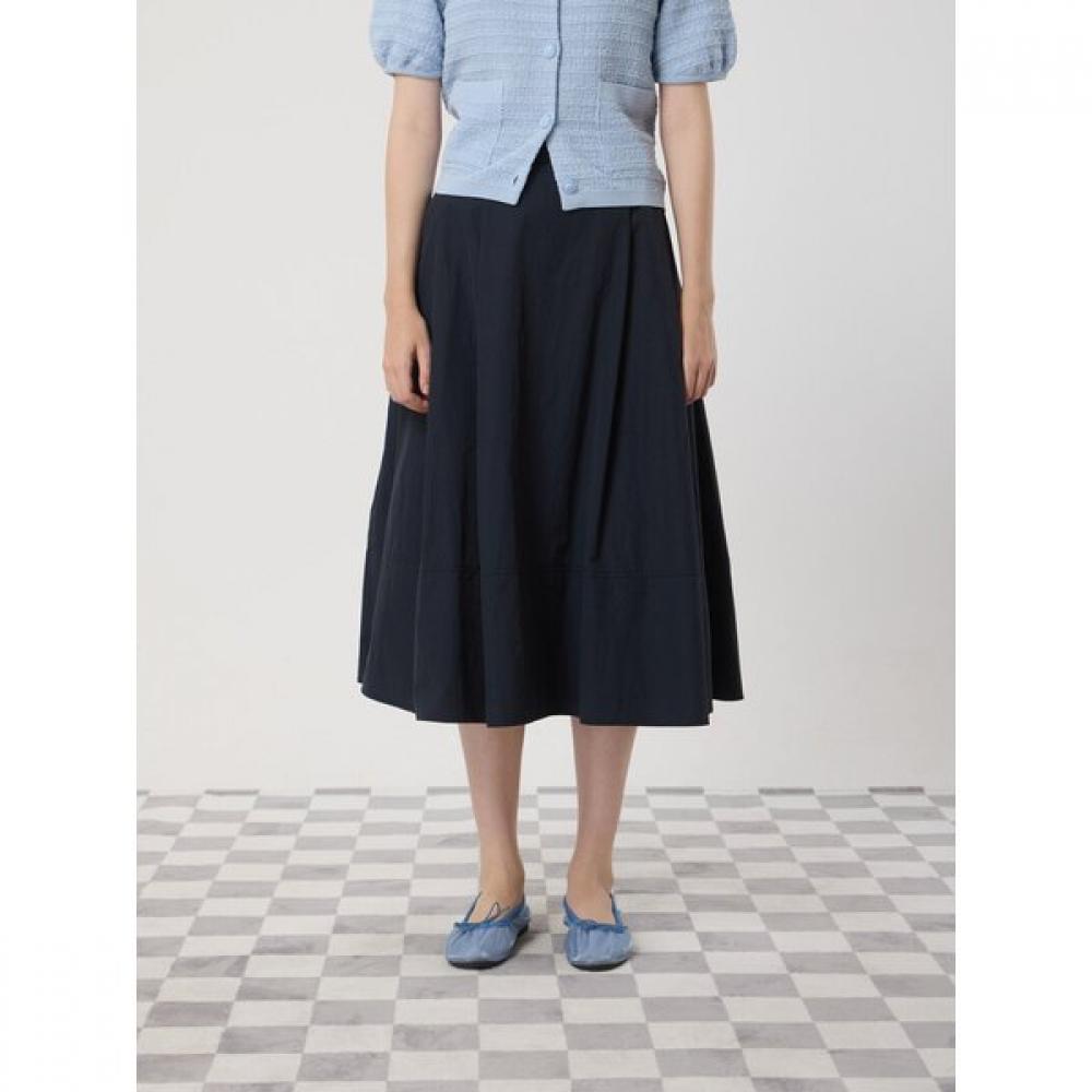Cc Collect Tuck Flare Midi Skirt  C252msd331 WH/66