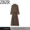 Za Autumn and Winter New Arrivals Women's Clothing Zr European and American Style Fashionable Versatile Plaid Shirt-Style Dress 8789078 732