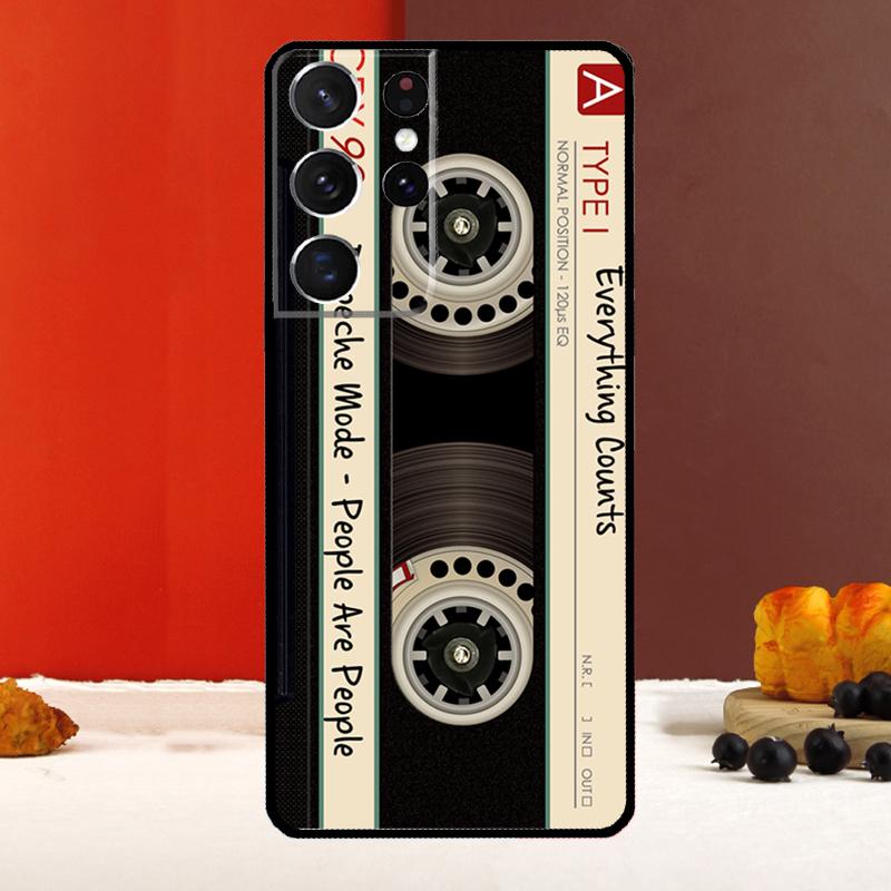 Vintage Cassette Tape Retro Cover For Samsung Galaxy S25 Ultra S22 S23 S24 Plus S20 S21 FE S9 S10 S25 FE Phone Case