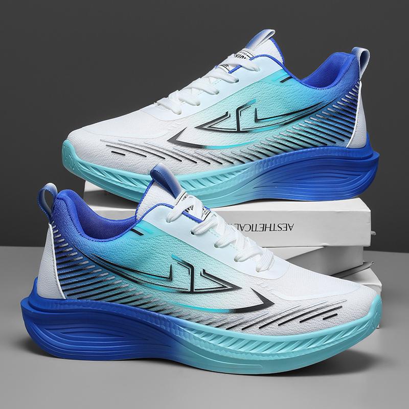 Running Shoes Men Mesh Breathable Comfortable Lace-up Casual Lightweight Walking Shoes 2025 New Flat Sneakers Man