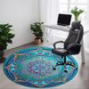 1pc Mandala Artwork Chair Carpet for Office Non-Slip, Machine Washable Rug for Office - Holiday DecorMachine Made Yy251029013