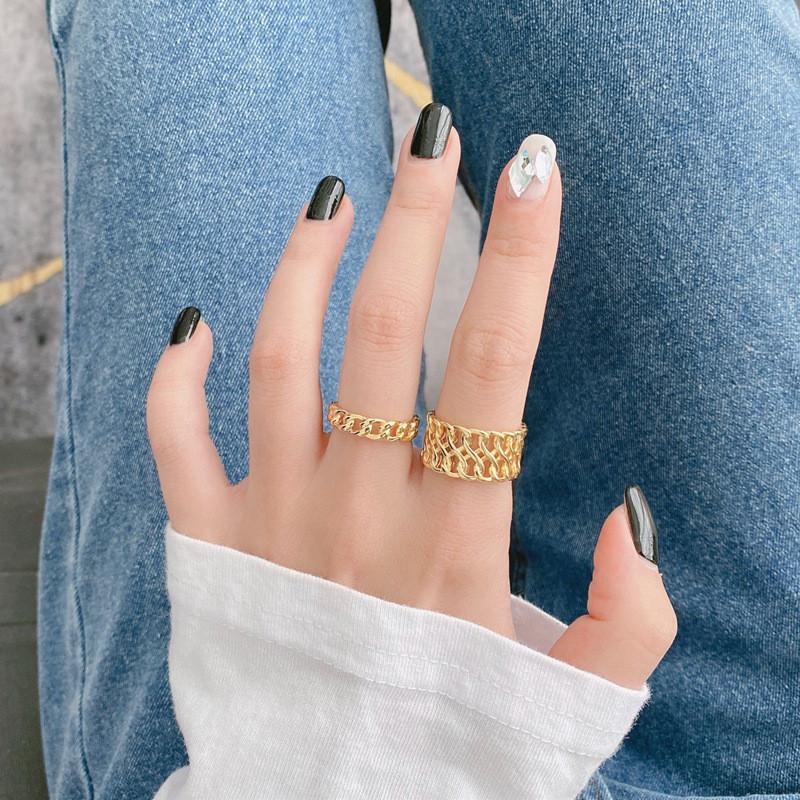 Fashionable 925 Pure Silver Ring For Women Chic Gold Circle Design With Vintage Charm