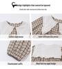 Spring Collection: Girls' Long-Sleeve Plaid Princess Dress In Cotton Linen.