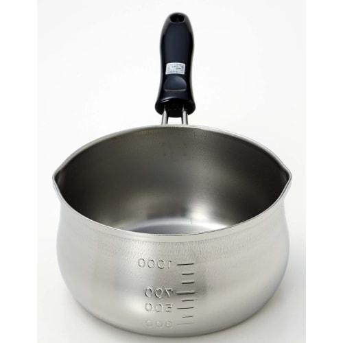 PEARL METAL HB-1049, Made In Japan, 14cm Pot-Shaped Milk Pan with Graduations, Induction Compatible, Stainless Steel, Days Kitchen