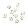 10Pcs 12x2.5mm Alphabet Double Face Charms Pendant Beads for Jewelry DIY Findings