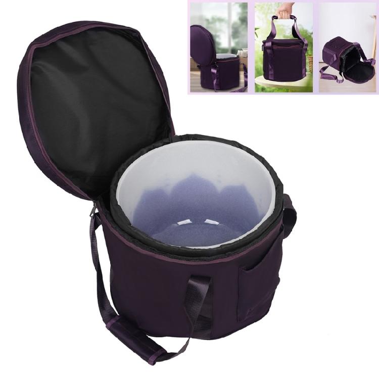 Bolsa de transporte acolchada gruesa para cuenco tibetano de yoga, bolsa de viaje con correa de transporte