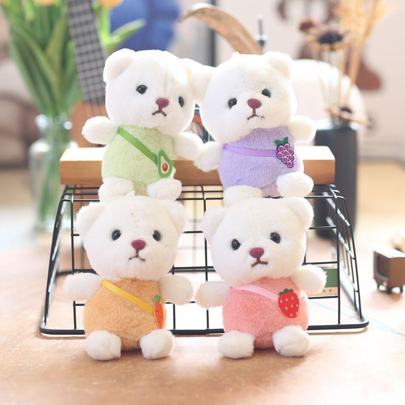 Cute Cute Fruit Bear Pendant Plush Toy Doll Cartoon Bag Hanging Keychain Doll Doll