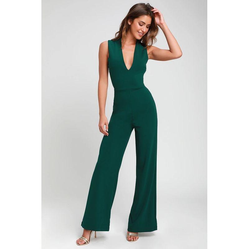 

Экспорт Одиночный Летний Комбинезон с Перекрещенной Спиной Без Спины Сексуальный с Глубоким V-образным Вырезом Взрослый Женственный Высокий и Высокий Все-Сочетающийся Элегантный Красивый Green XL