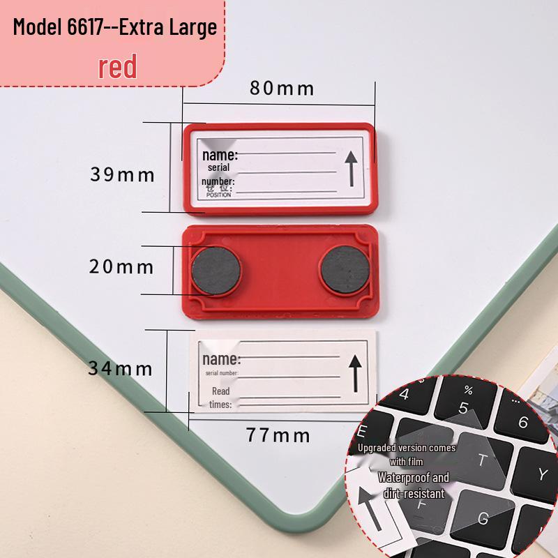 Magnetic Label Holder for Whiteboard & File Cabinets - Warehouse & Partition Name Sign Stickers