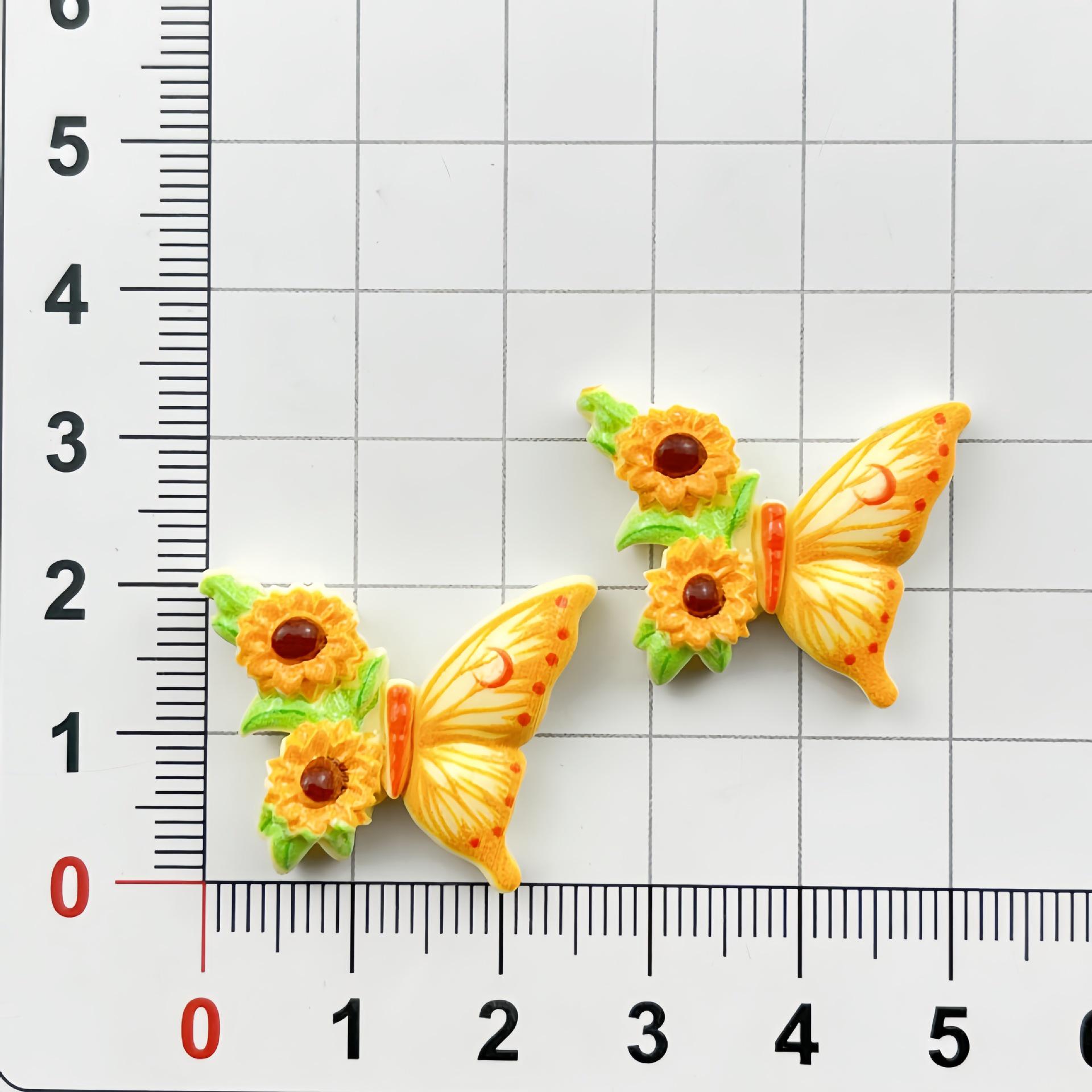 Cartoon Flowers & Butterflies Resin DIY Phone Case & Shoe Charms Hair Accessories Decorations