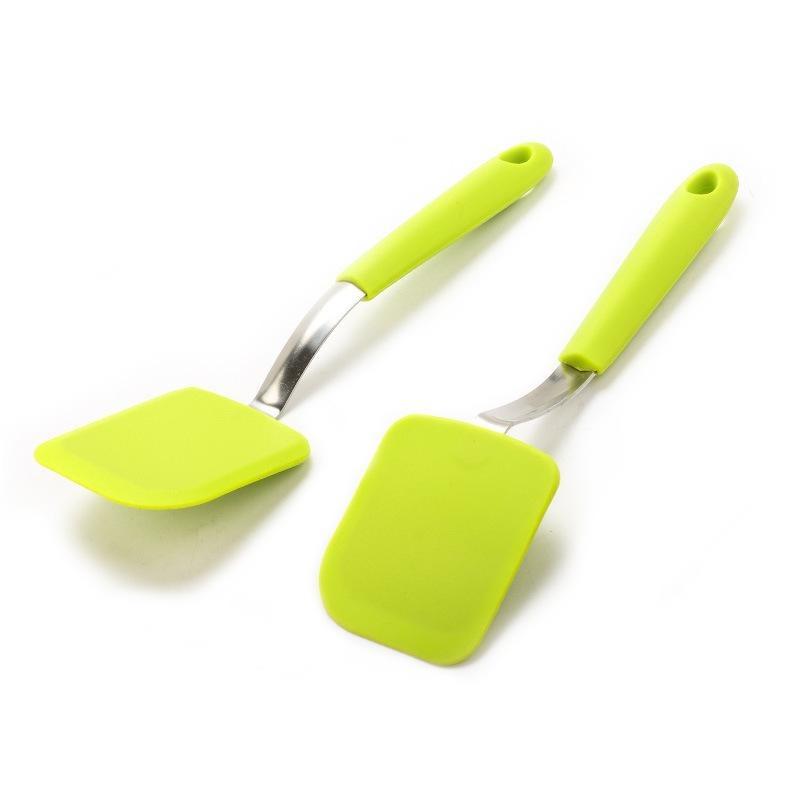 Kitchen Utensils Stainless Steel Handle Silicone Frying SpatulaKitchen Utensils Stir Frying Pan Spatula Mini Cooking Spatula Silicone Spatula