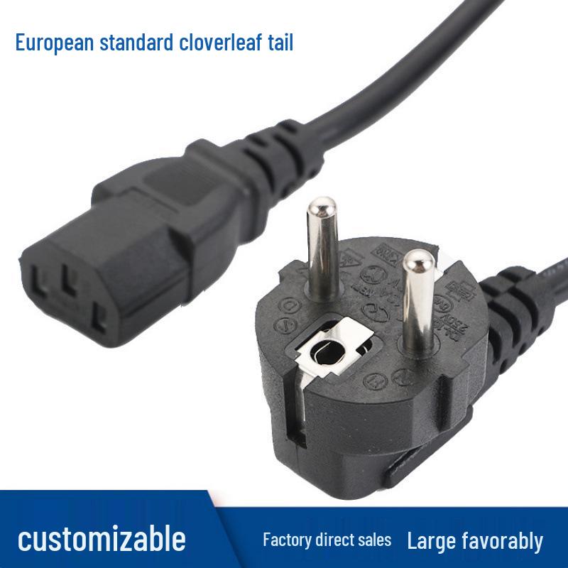 Europäisches C13 AC Stromkabel, 3-poliges VDE-zertifiziertes 3-adriges Adapterkabel