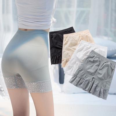 Pantalones cortos de seguridad de talla grande para mujer, sin costuras, debajo de la falda, bóxers para mujer, bragas sexys de encaje antirozaduras, ropa interior