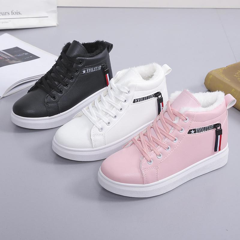 Fashion New Style Popular Winter Ladies Shoes Lace Up Women Sneakers Snow Ankle Boots Waterproof Warm Platform Woman Footwear for Female
