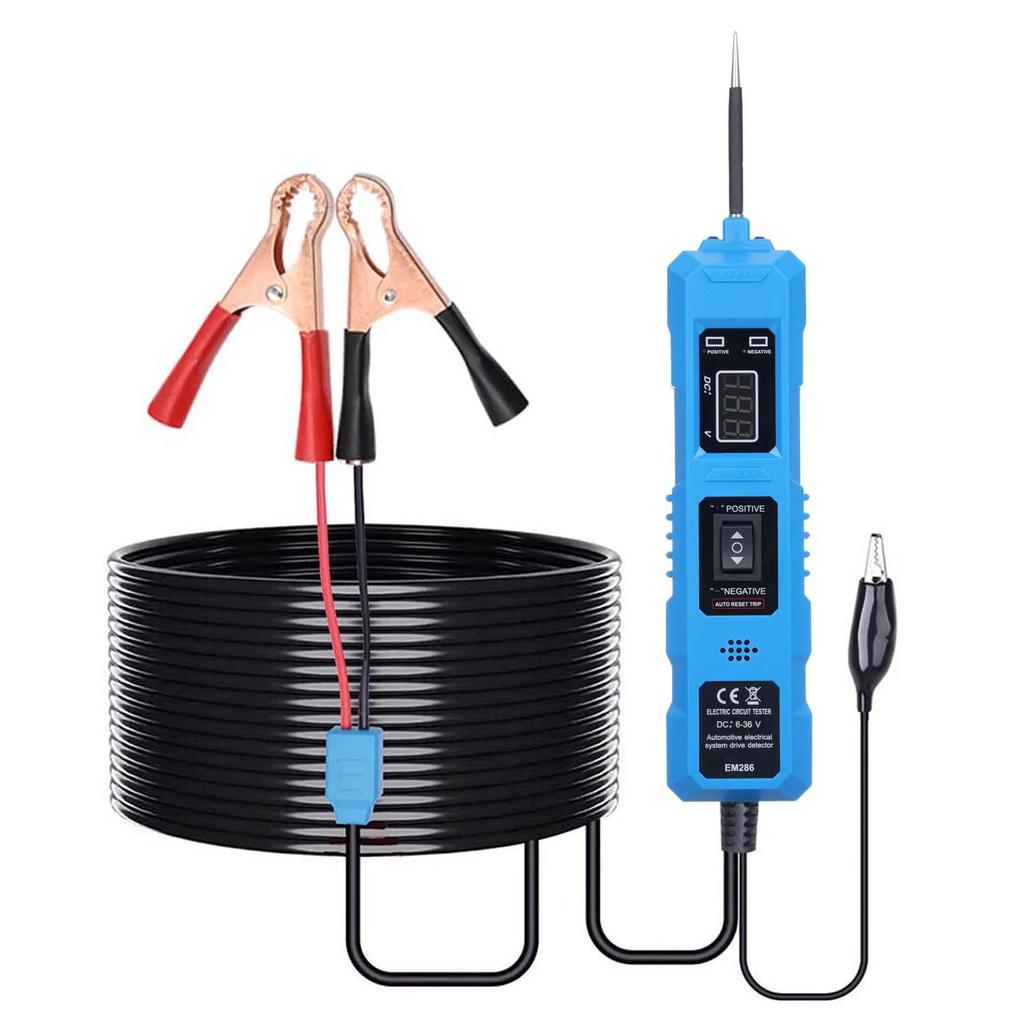 Car Circuit Tester Power Circuit Probe Tester 6-36V Automotive Circuit Detector Digital Electrical System with Digital Display