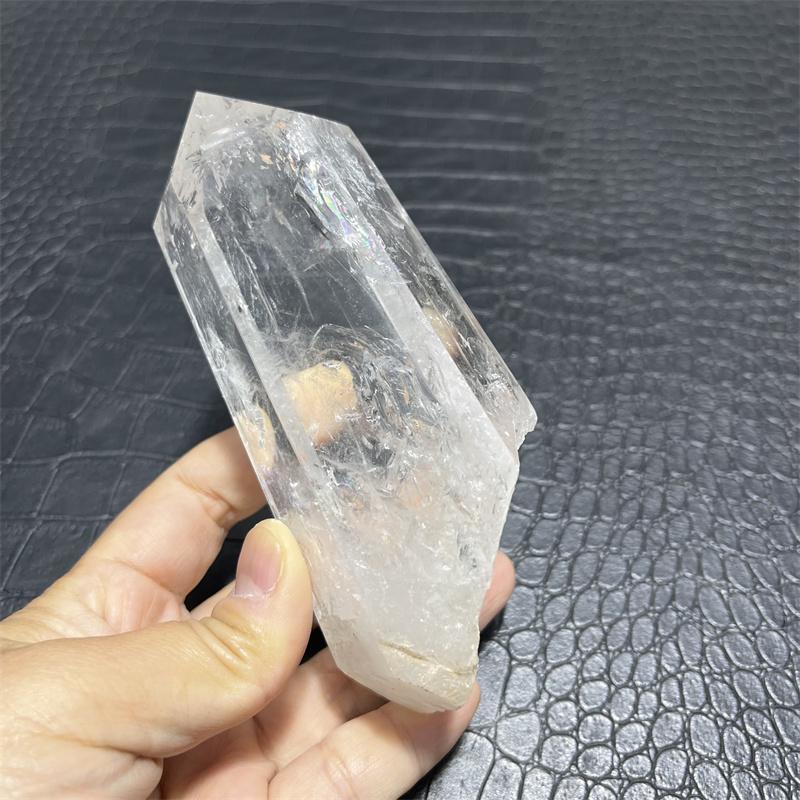 520g Rainbow Clear Lemurian Seed Quartz Natural Point Cluster Crystal Rough Healing