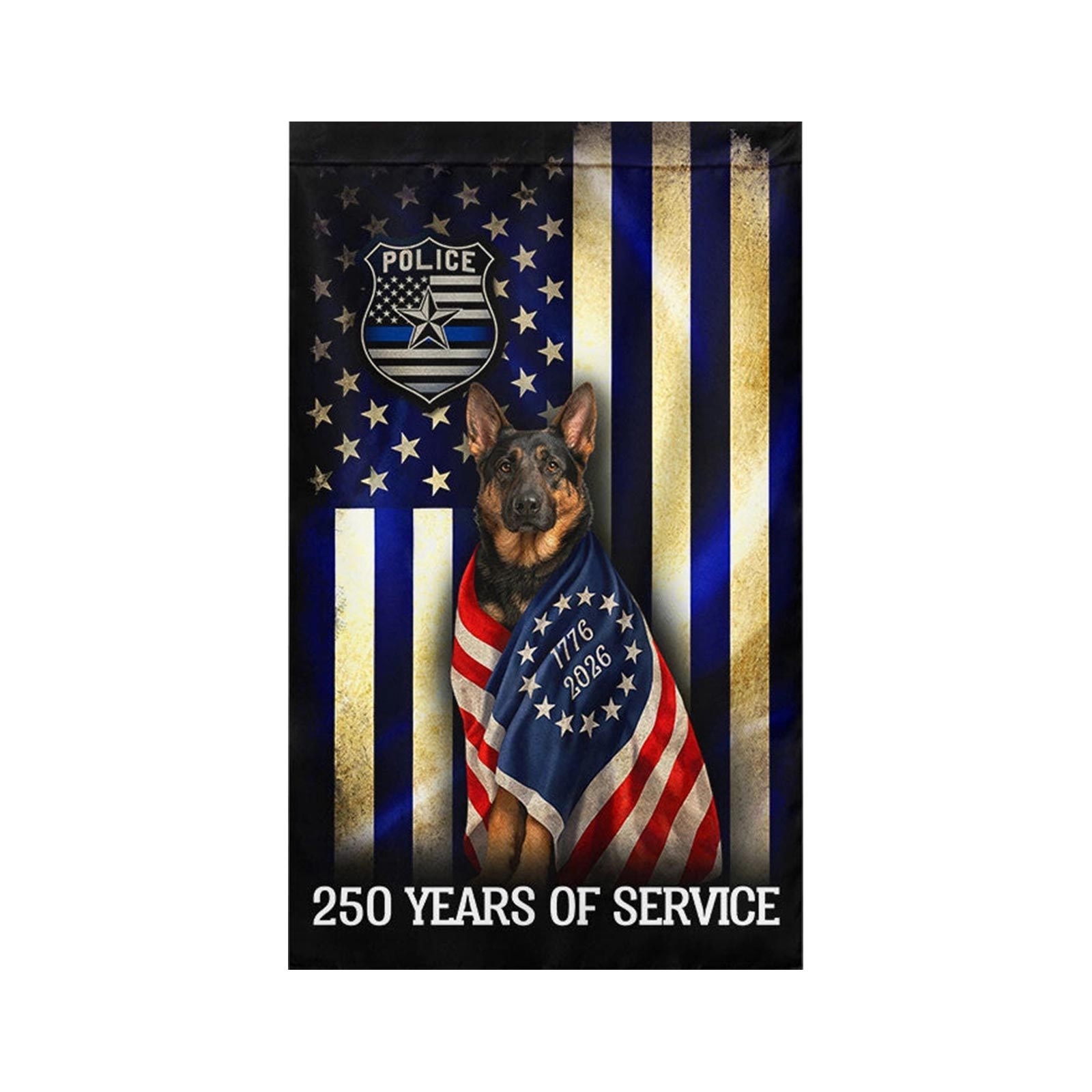 

250th Anniversary Garden Flag Single Sided 30X45cm Outdoor Decorative Banner for Yard Porch Patio One Size