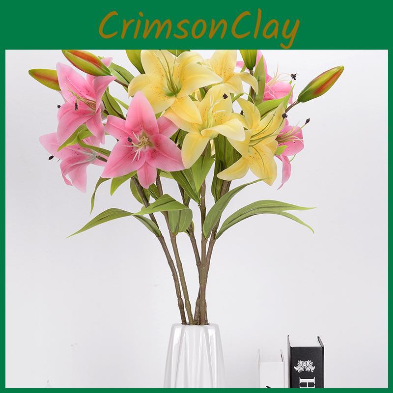 Single Realistic Long Branch Lily Flower For Wedding And Decoration Home