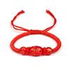 2026 Year of the Horse Benmingnian Red String Bracelet: Woven Hand Rope with Rat, Ox, Rabbit Amulet for Tai Sui Protection