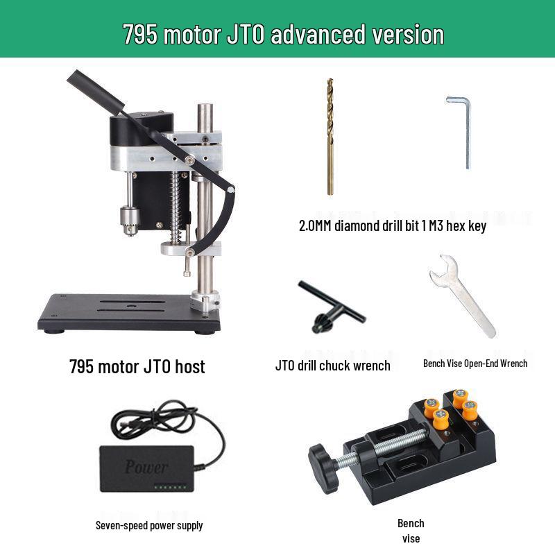 Mini-Bohrständer mit variabler Drehzahl: Kompakte Gleichstrom-Elektrobohrmaschine für präzise Bohrungen zu Hause.