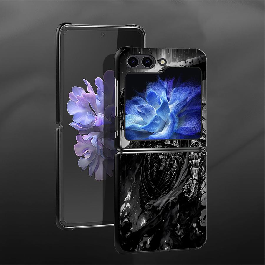 Berserk Comics Anime Cool Back Phone Cover Funda Case for Samsung Galaxy Flip3 Z Flip 7 6 5 4 3 Flip5 Flip7 FE Flip6 Flip4