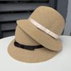 Fine Papyrus Woven Sun Hat Summer Simple Straw Hat Women Hepburn Wind Beach Vacation Breathable Beach Hat
