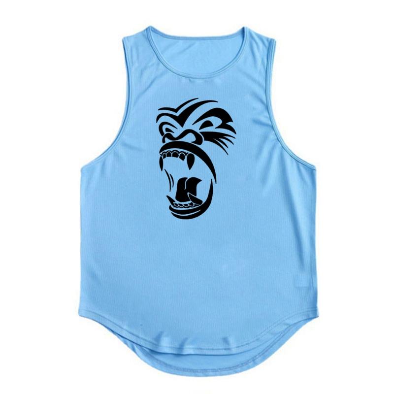 Summer Dacron Sleeveless Shirts Men Tank Top Bodybuilding Shirt Vest Gym T Shirt Sport Tops Singlet Men Clothing Streetwear