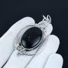 Natural Black Obsidian Gemstone Pendant 925 Sterling Silver Jewelry, Antique Pendant, Boho Jewelry, Daily Wear Jewelry, Mother's Day Gifts