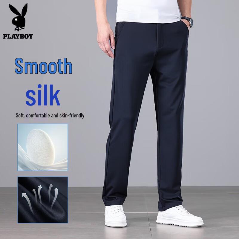 Playboy Men s Business Casual Straight-Leg Trousers 32