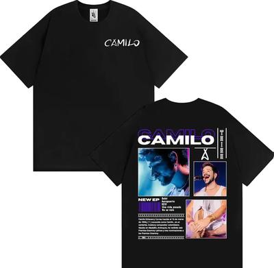 Singer Camilo Tribu Album Tour 2025 Graphic T-shirts Men Women Harajuku 90s Vintage Gothic T Shirt 100% Overd T-shirt#Color