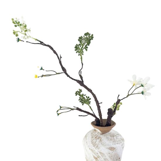 

31 Inch Bendable Artificial Tree Branches Realistic Faux Vines Twigs with Flowers And Berries for Vase DIY Home Office Wedding Party Decor