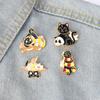 Cute Magic Black Cat Dark Sorcerer Cartoon Alloy Badge Girl Boy Kid Backpack Hat Clothes Collar DIY Decorative Anime Animal Pin
