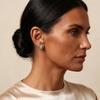 Fashion Water Drop Shape Turquoise Stud Earrings Gold Plated Women's Stainless Steel Water Droplets Earrings Hip Pop Jewelry