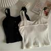 Women's Cropped Tops with Bra Pads Summer Corset Korean Suspenders Vest Sexy Camisole Slim New