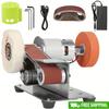 Mini Electric Belt Sander with 7 Adjustable Speeds & 10 Belts - Compact Grinder Sharpener Polisher Machine for Knife Making, Wood & Metal Working