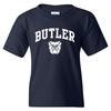 Butler Bulldogs Arch Logo Licensed Unisex Youth T-Shirt - Navy