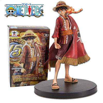 15. výročí Japonsko Anime Figurka Monkey D Luffy Figurka Hotové zboží Kolekce akčních figurek z PVC Modely Hračky 18cm Figura