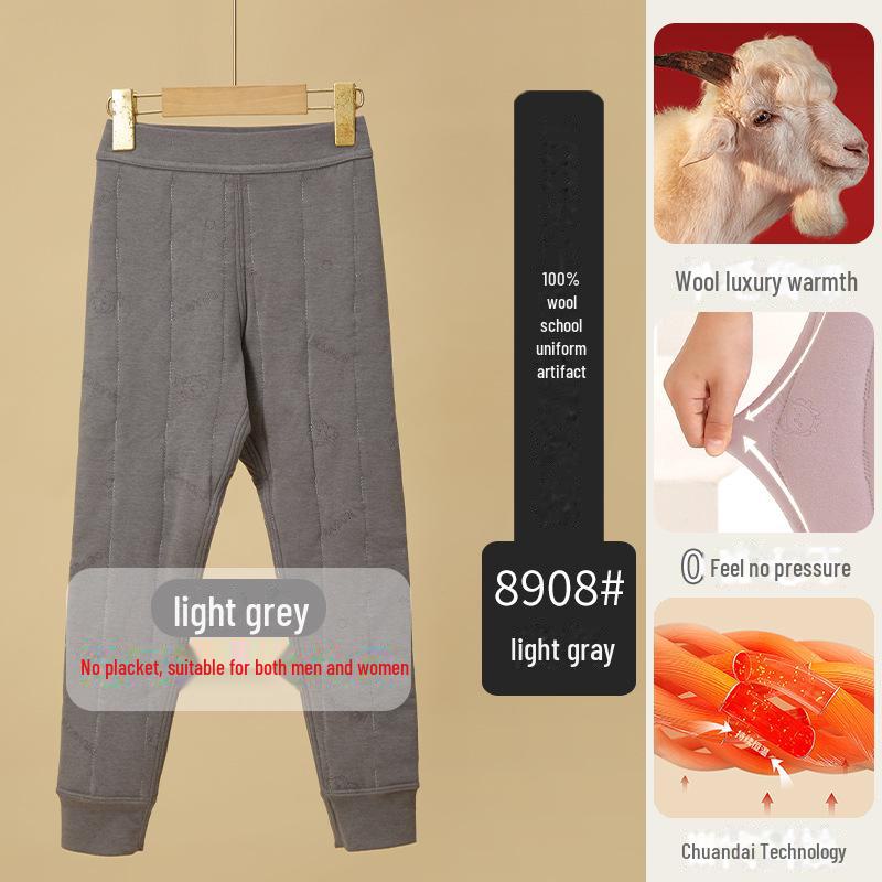 Children's Thickened Velvet Cotton Thermal Pants - Warm Autumn/Winter School Uniform Trousers for Boys and Girls.