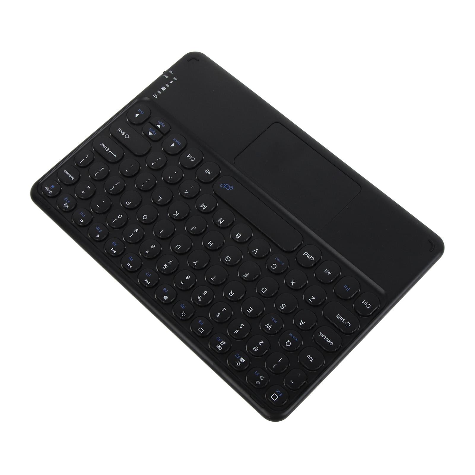 

Wireless Keyboard 10in Round Keycap Touchpad Function Portable Widening Enlarging Waterproof Dustproof Laptop Keyboard