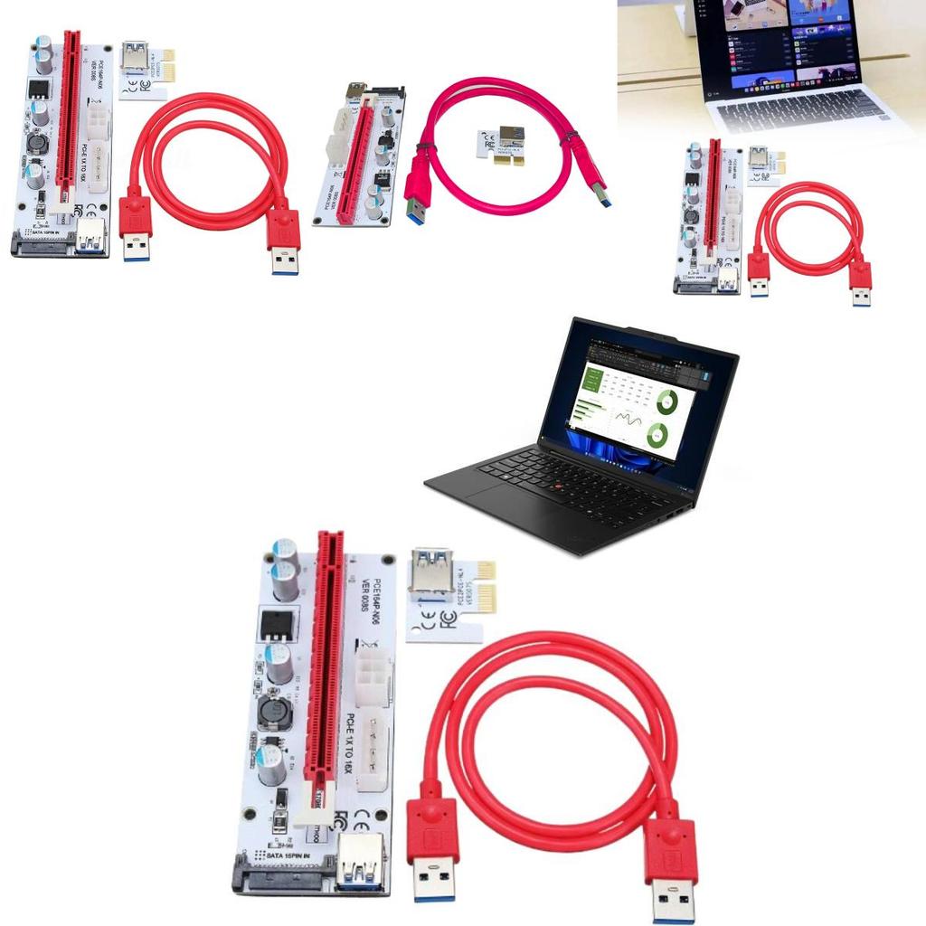 Pcie Pci-e Express 1x Auf 16x Gpu Verlängerungs-Riser-Karten-Adapter Btc Eth