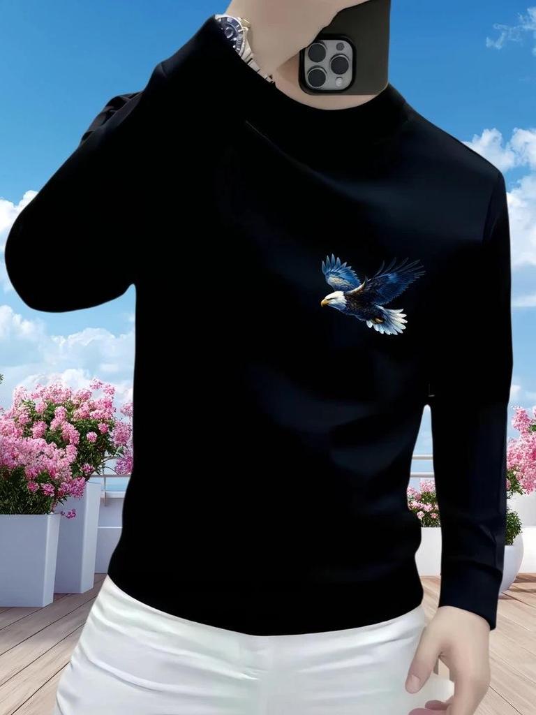 Men's Trendy Casual Round Neck Velvet Hoodie - Versatile Long Sleeve Autumn/Winter Fashion