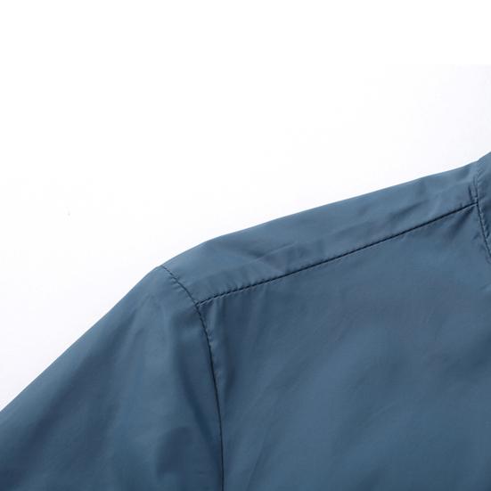 Men Outdoor Jacket Stand Collar Zip Placket Breathable Pocket Ultrathin Sportswear Anti-UV Plus Size Camping Sun Protection Clothing Men Clothes