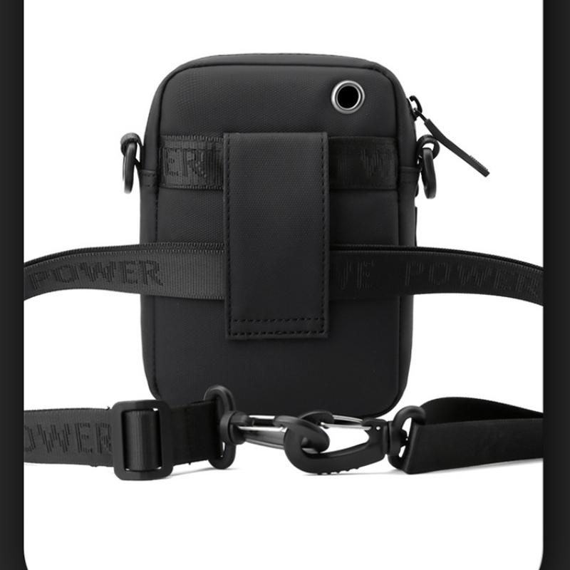 Mini geantă de umăr pentru bărbați, geantă diagonală, geantă pentru talie, geantă pentru telefon mobil, portofel multifuncțional, impermeabil și antifurt.