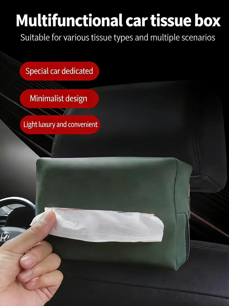 

New high-end popular car seat accessory-rear tissue holder tissue storage box tissue bag For Alfa Romeo Aston Martin Autozam зелёный