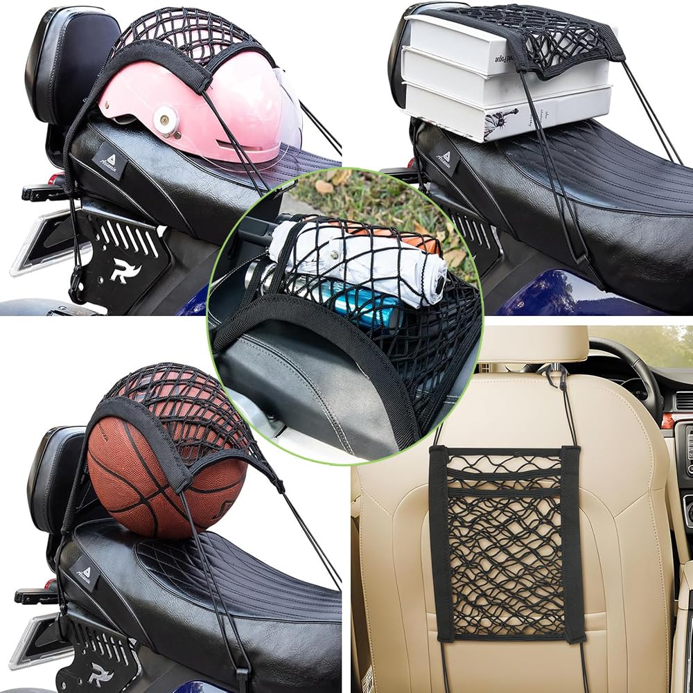 Phyxiul Touring Net, Touring Car Net Bag, Bike Luggage Fixing, 9.8 x 11.8 inches